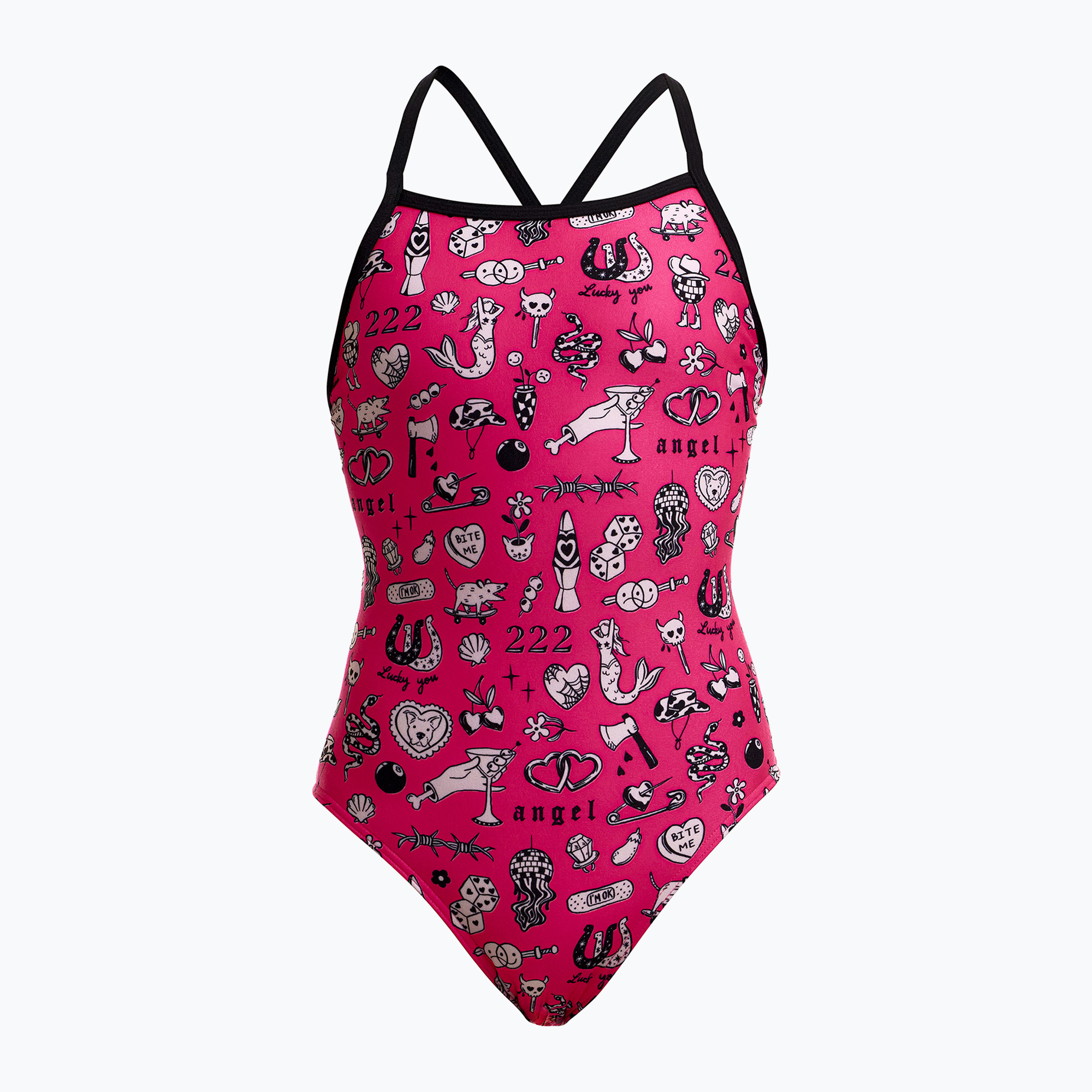Детски цял бански костюм Funkita Tie Me Tight One Piece sketchy