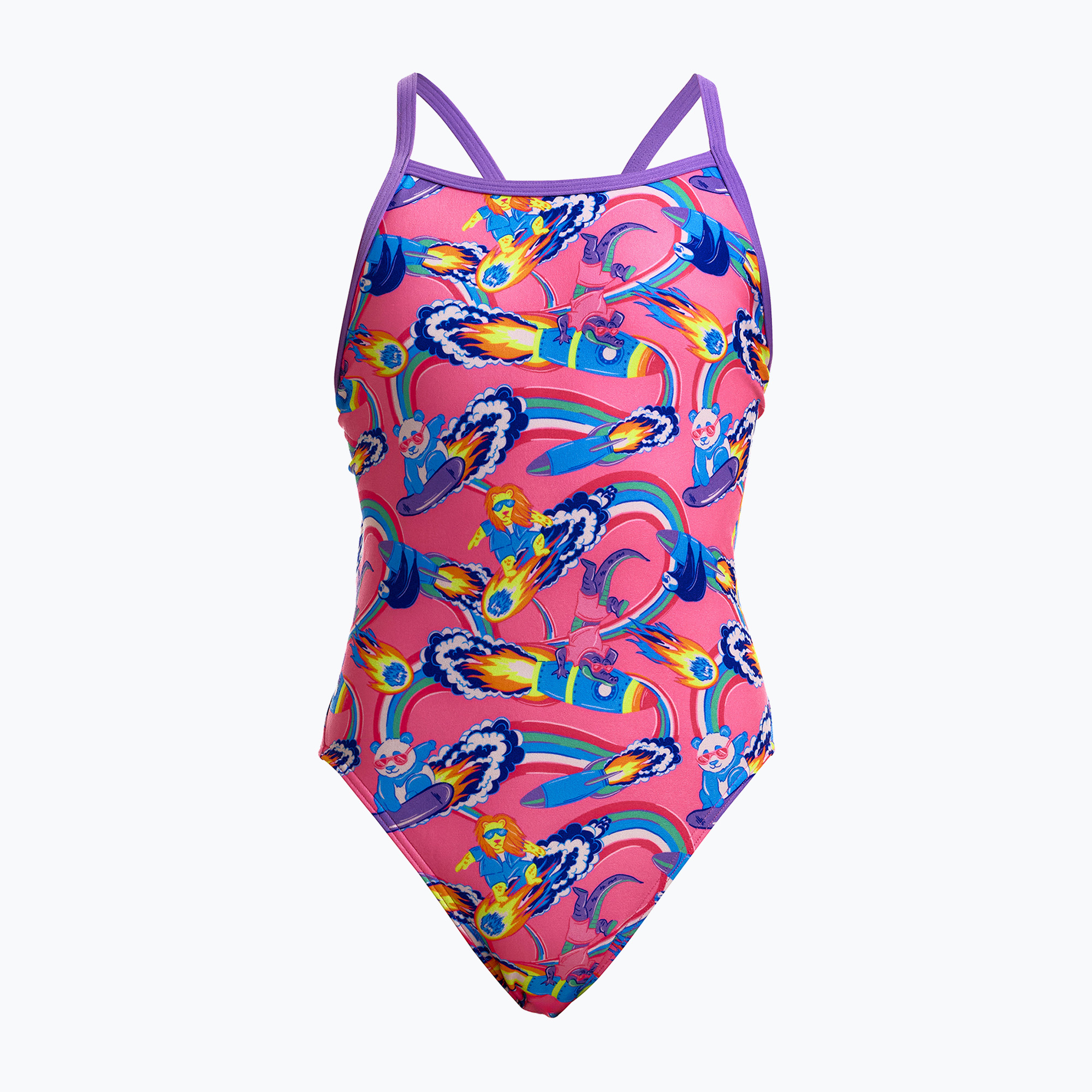 Детски цял бански костюм Funkita Single Strap One Piece sweet surfers