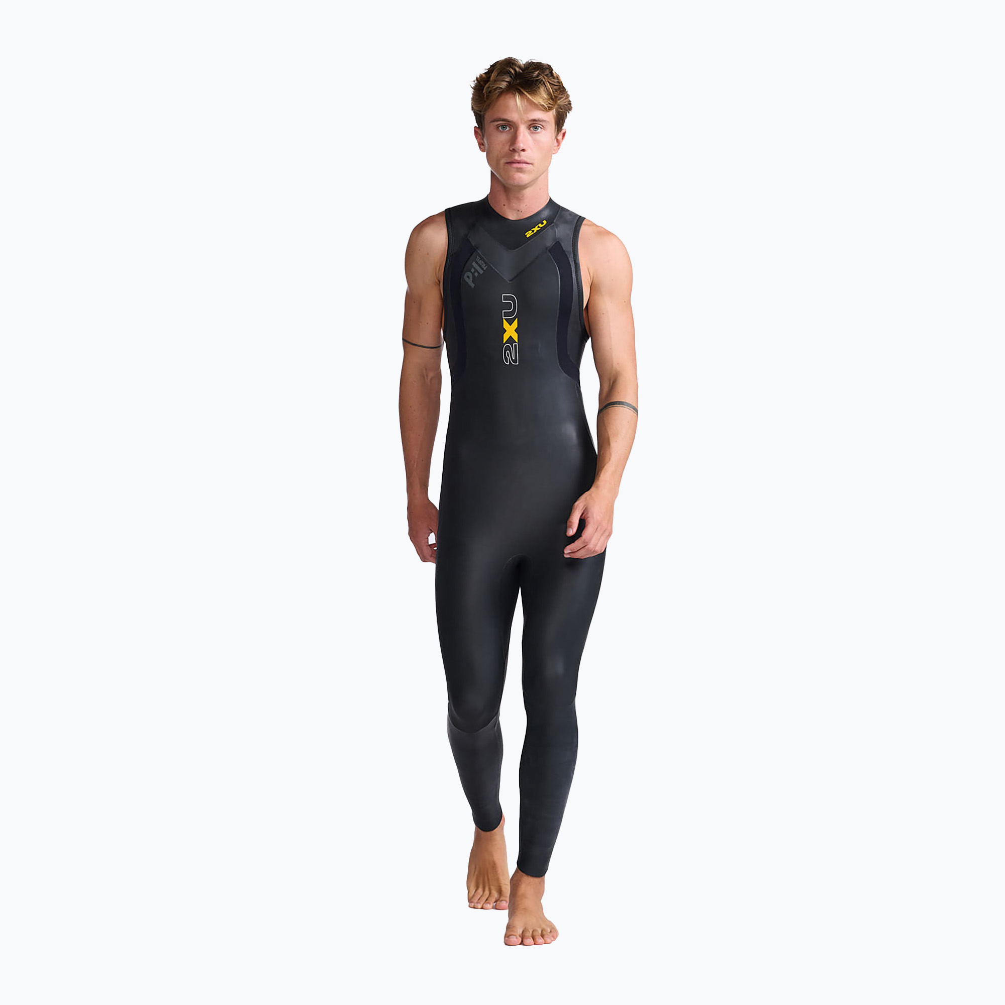 Pianka triathlonowa męska 2XU Propel:1 Sleeveless 5 mm black/ambition 