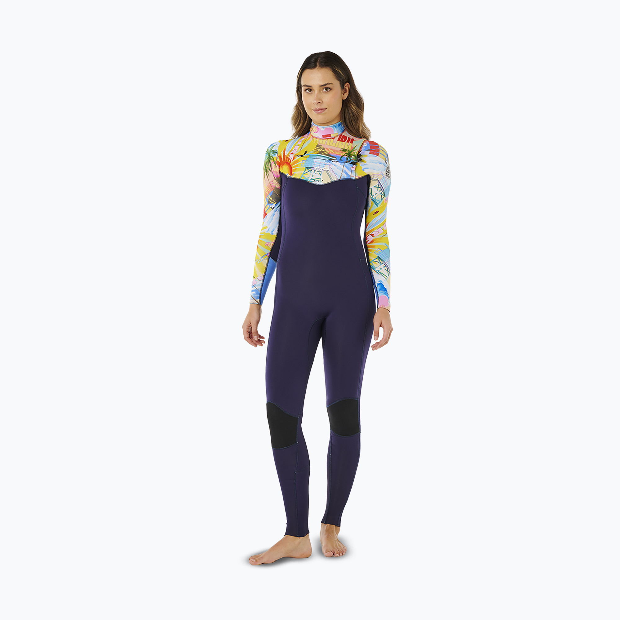 Pianka do pływania damska Rip Curl Dawn Patrol Pro 3/2 mm Chest Zip multicolor 