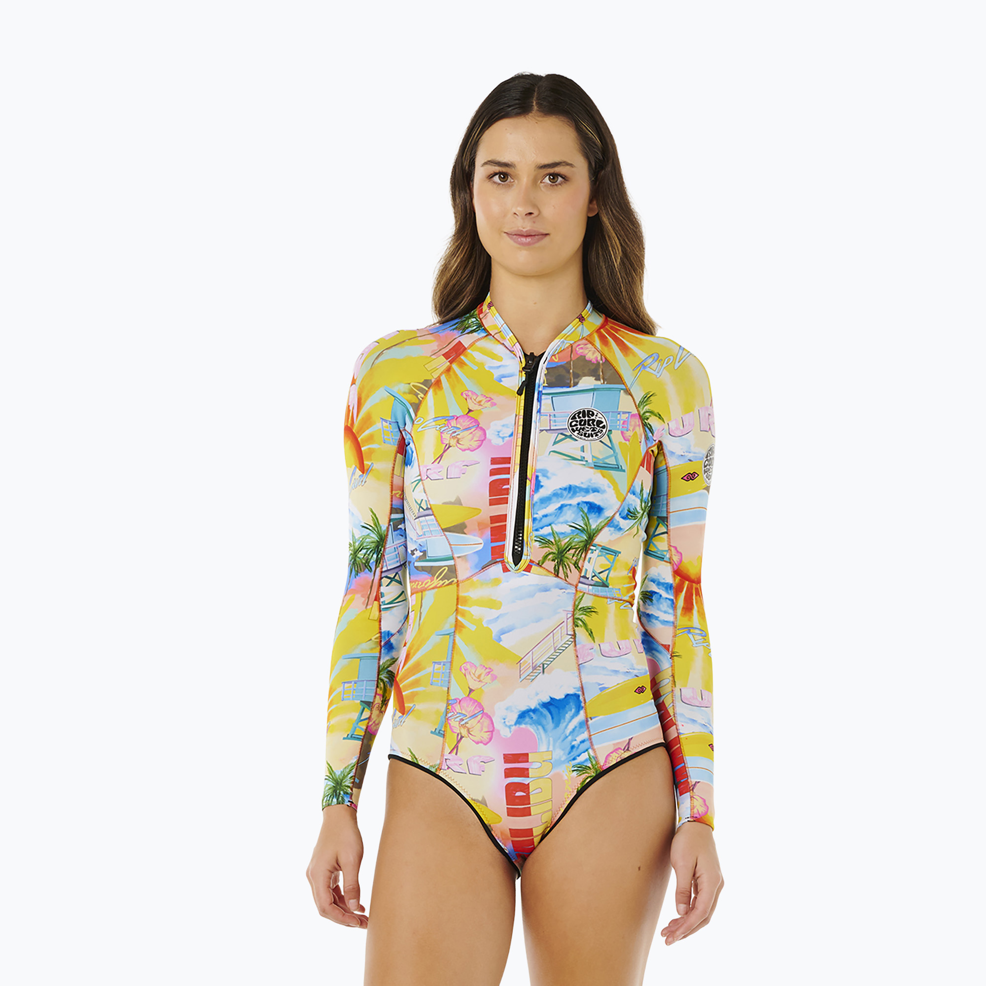 Pianka do pływania damska Rip Curl G-Bomb 1.5 mm Full Zip Springsuit multicolor 