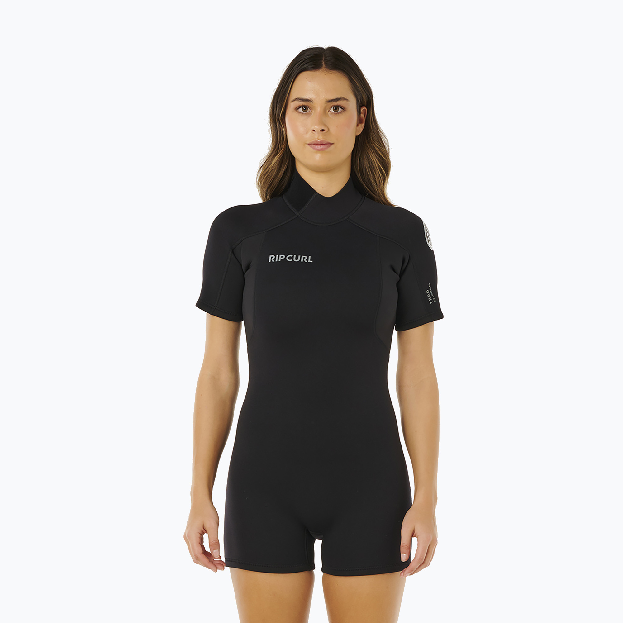 Pianka do pływania damska Rip Curl Trad 2/2 mm Back Zip Springsuit black 