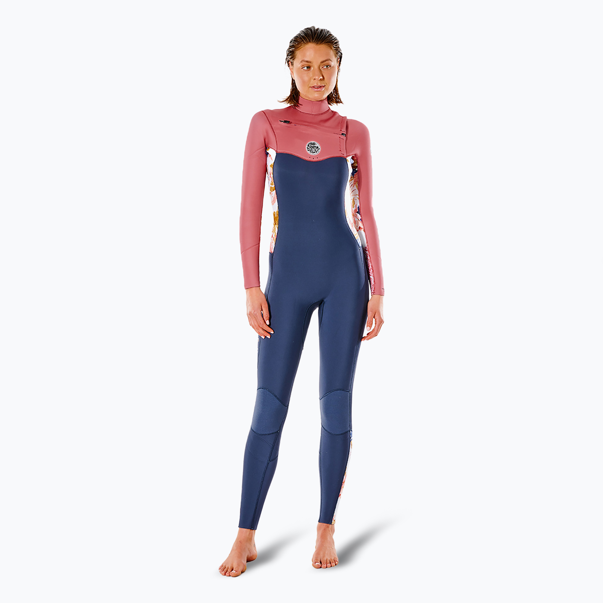 Pianka do pływania damska Rip Curl Dawn Patrol 4/3 mm Chest Zip slate rose 