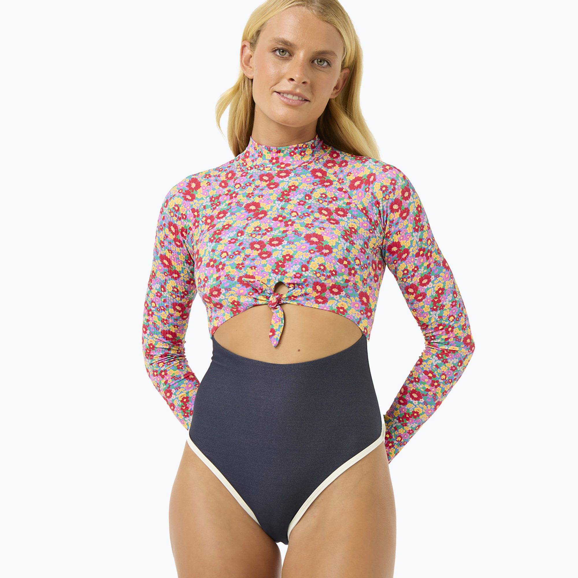 Rip Curl дамски бански костюм от една част Las Flores Surf Suit многоцветен