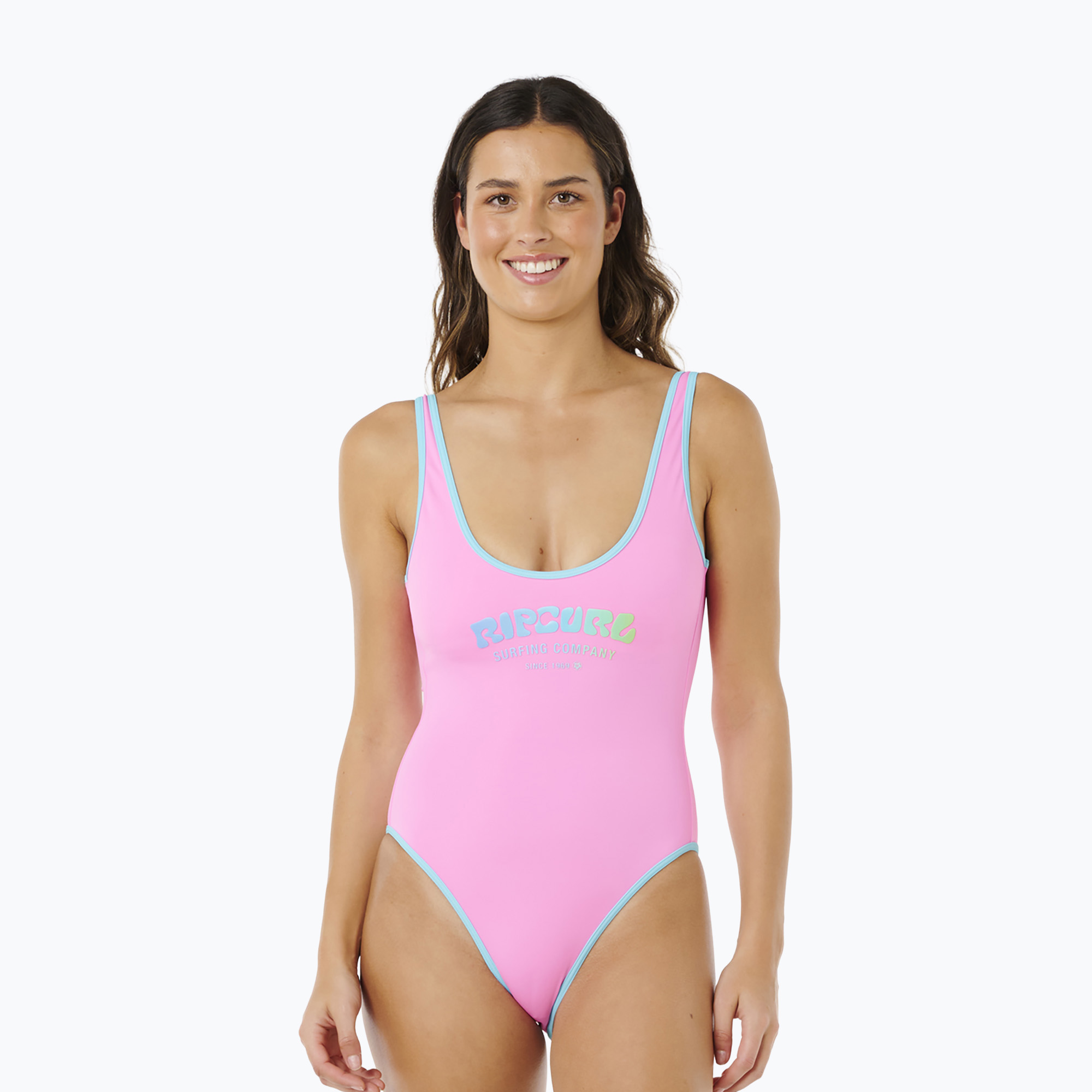 Цял бански костюм Rip Curl Surf Puff light pink