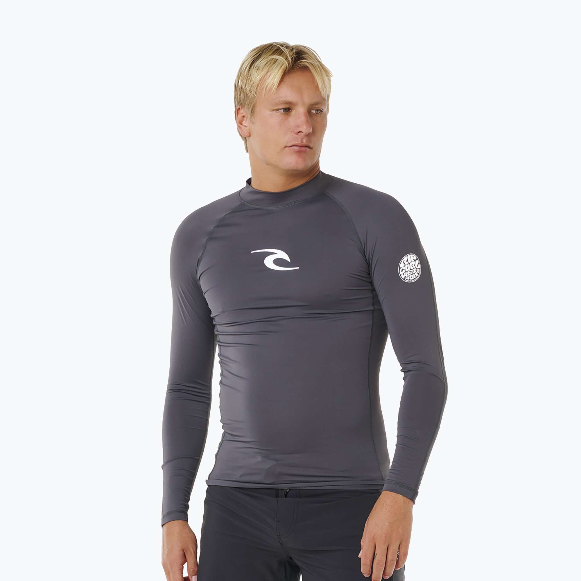 Longsleeve do pływania męski Rip Curl Waves Upf Perf charcoal grey 