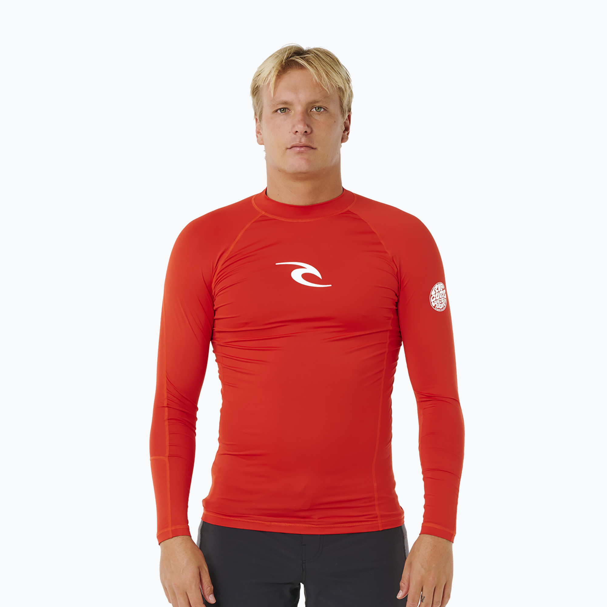 Longsleeve do pływania męski Rip Curl Waves Upf Perf lava red 