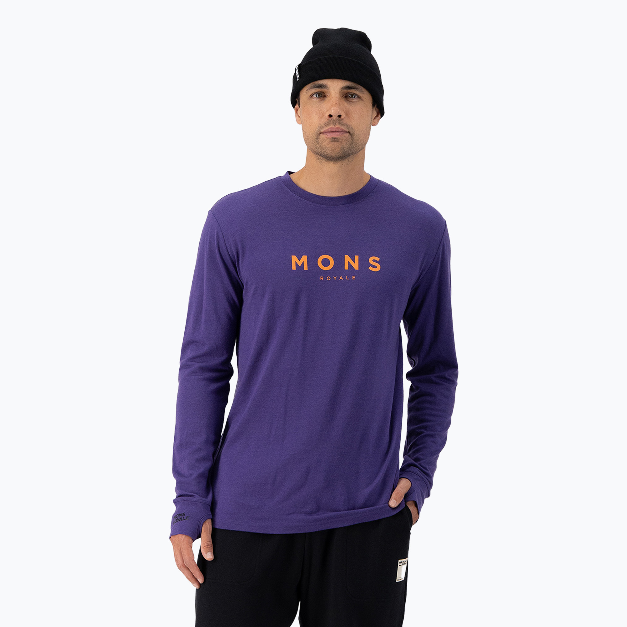 Pánsky termoaktívny longsleeve Mons Royale Yotei Merino Classic violet (Yotei Merino Classic LS 100685-1139-789)