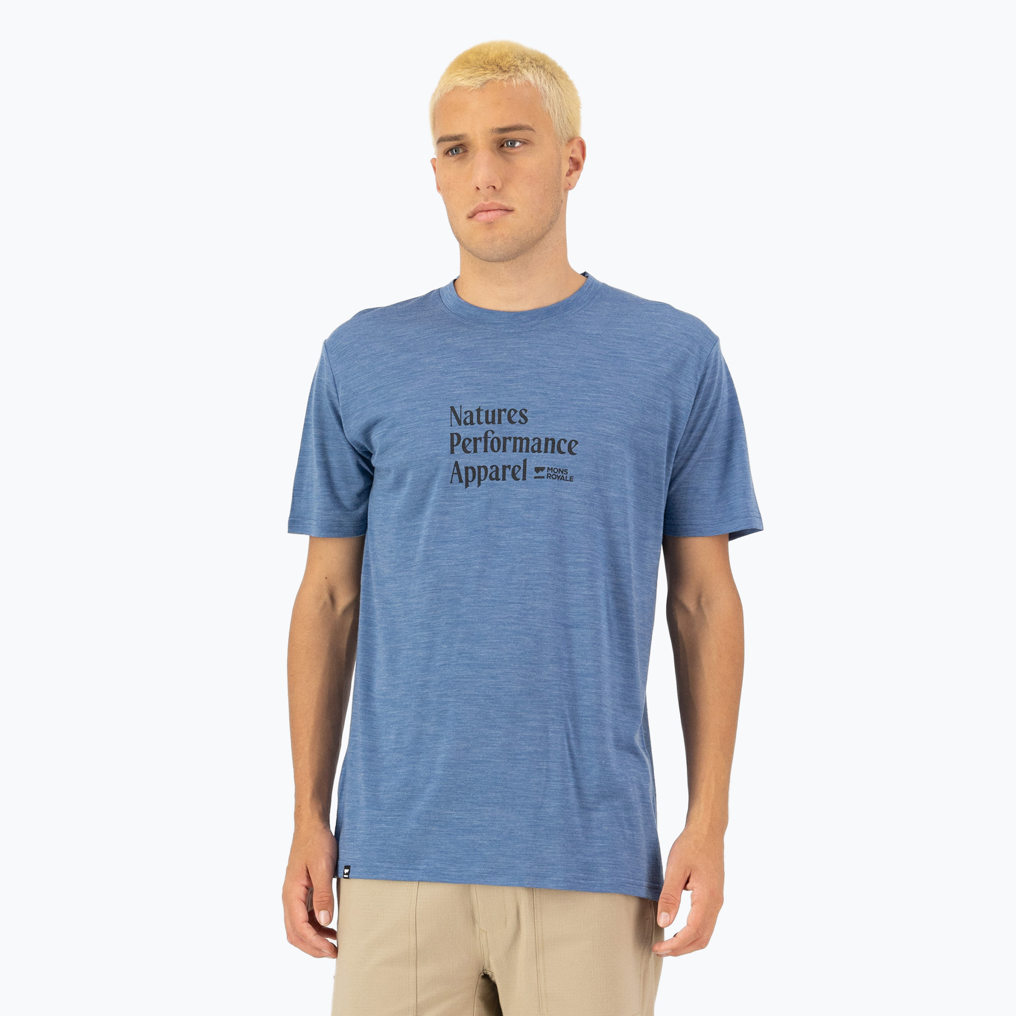 Мъжка термо риза Mons Royale Zephyr Tencel steel blue