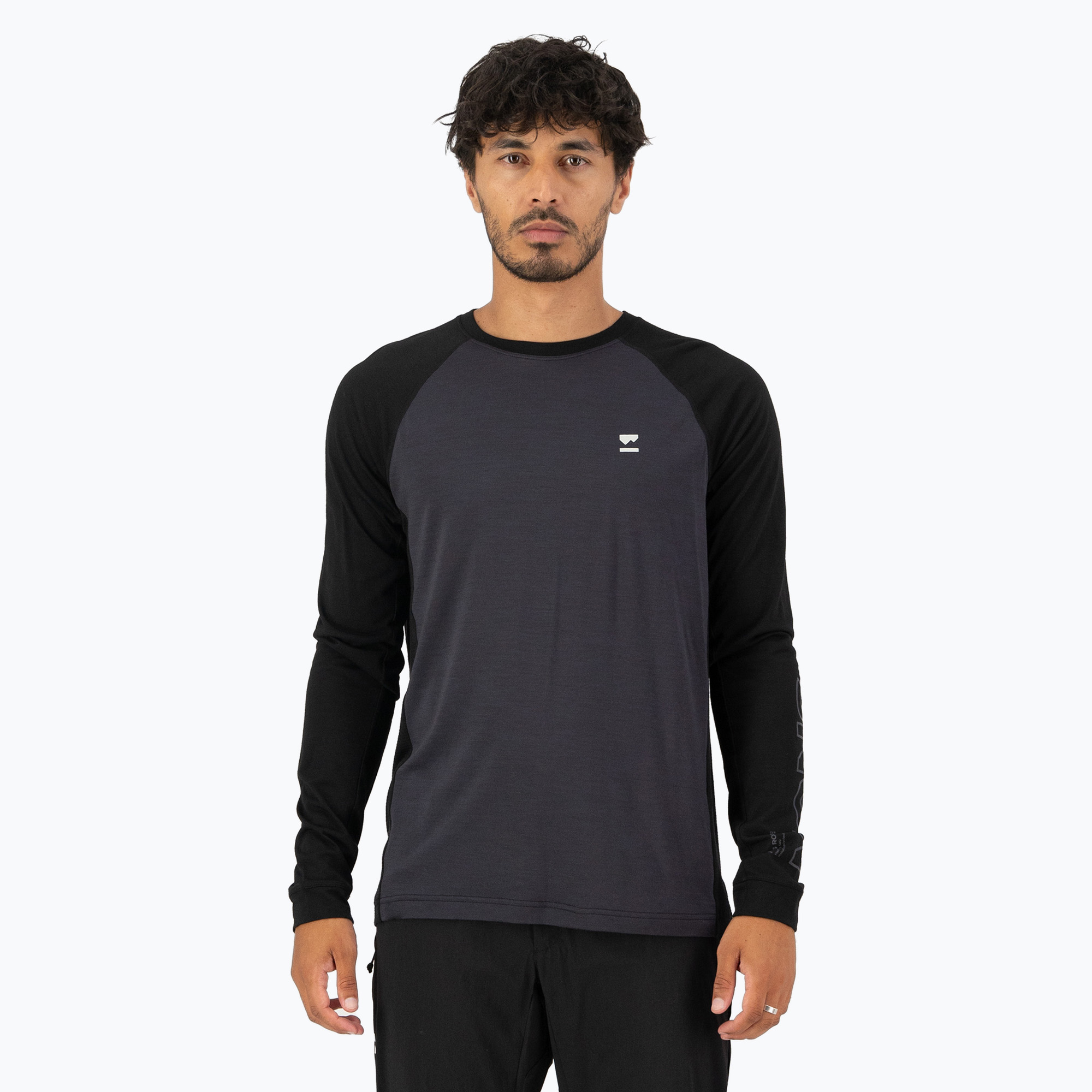 Pánske termo tričko s dlhým rukávom Mons Royale Tarn Merino 9 iron/black (Tarn Merino 100790-1169-899)