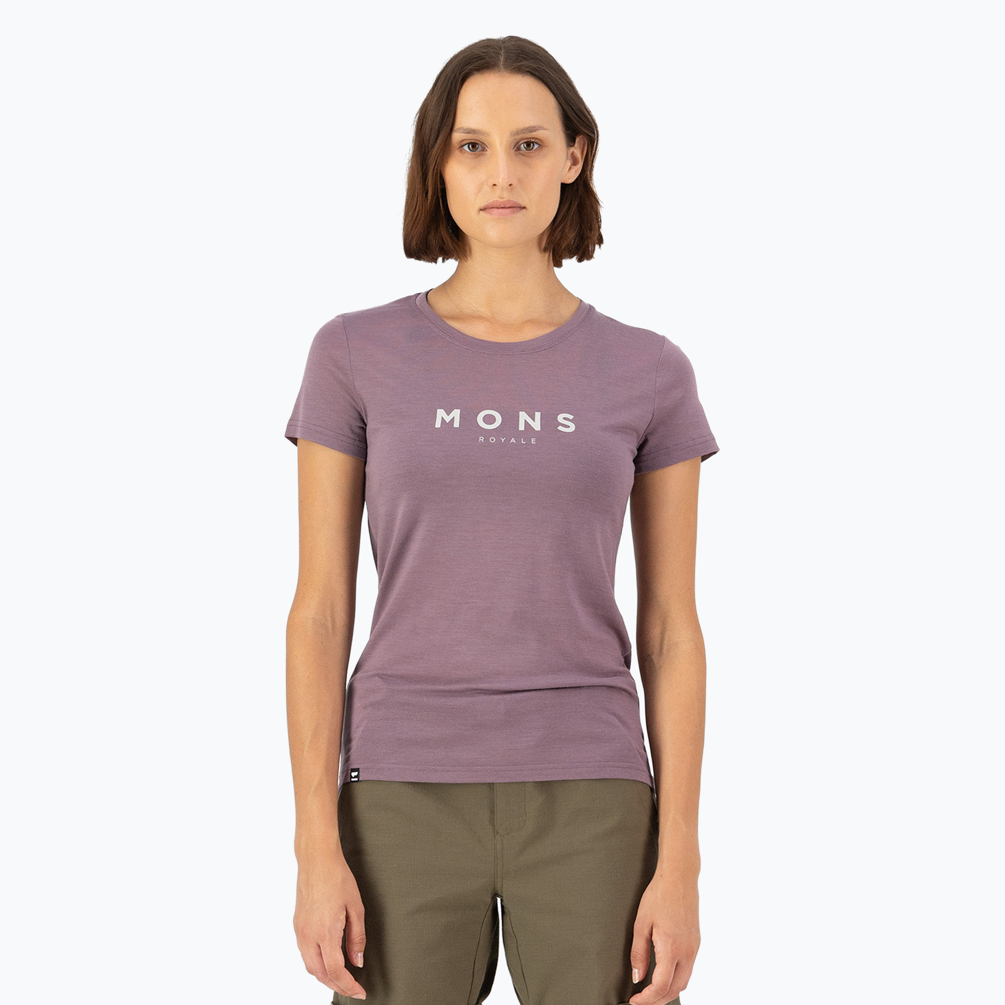 Women's thermal T-shirt Mons Royale Icon Classic mauve (XS)