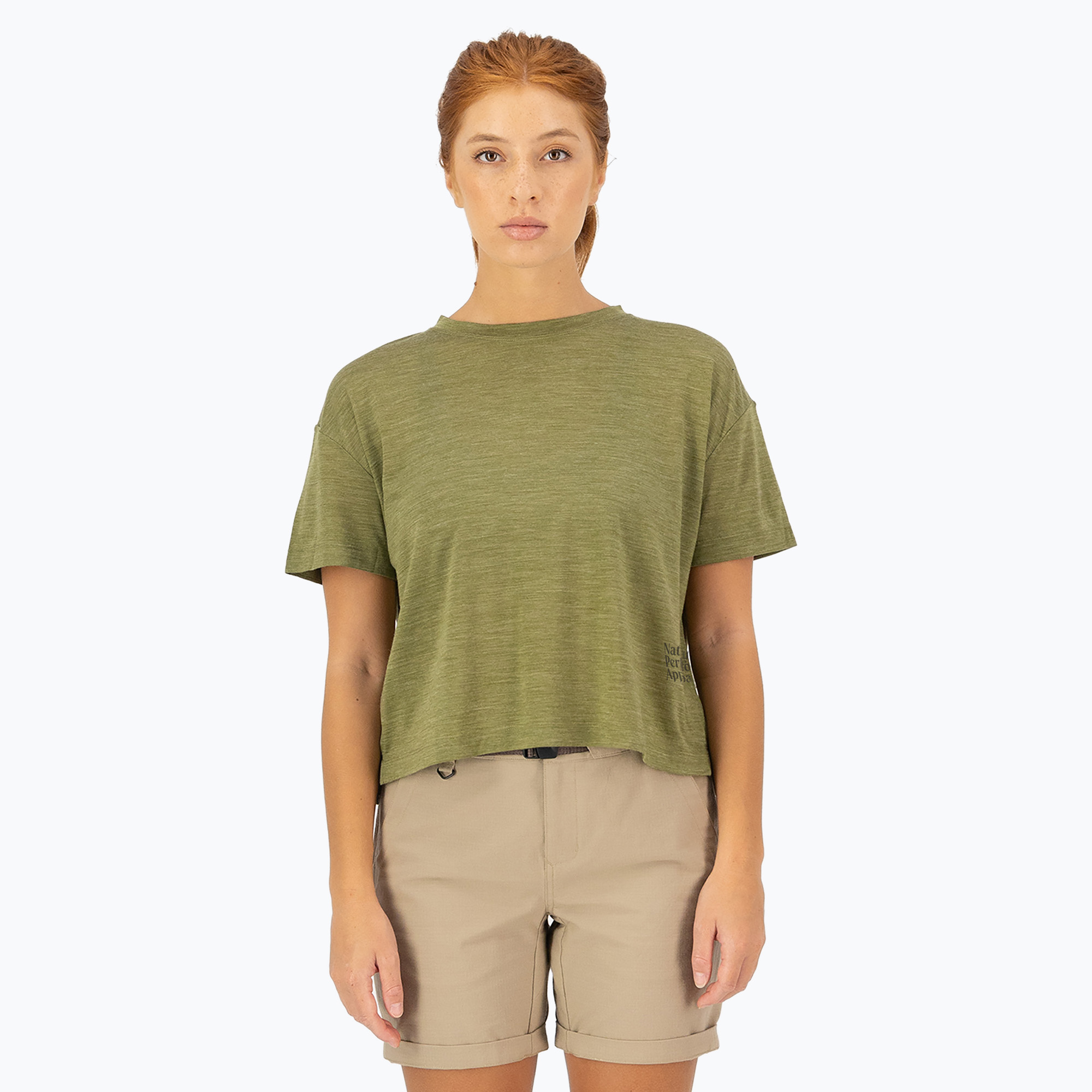 Дамска термо тениска Mons Royale Zephyr Tencel Boxy fern