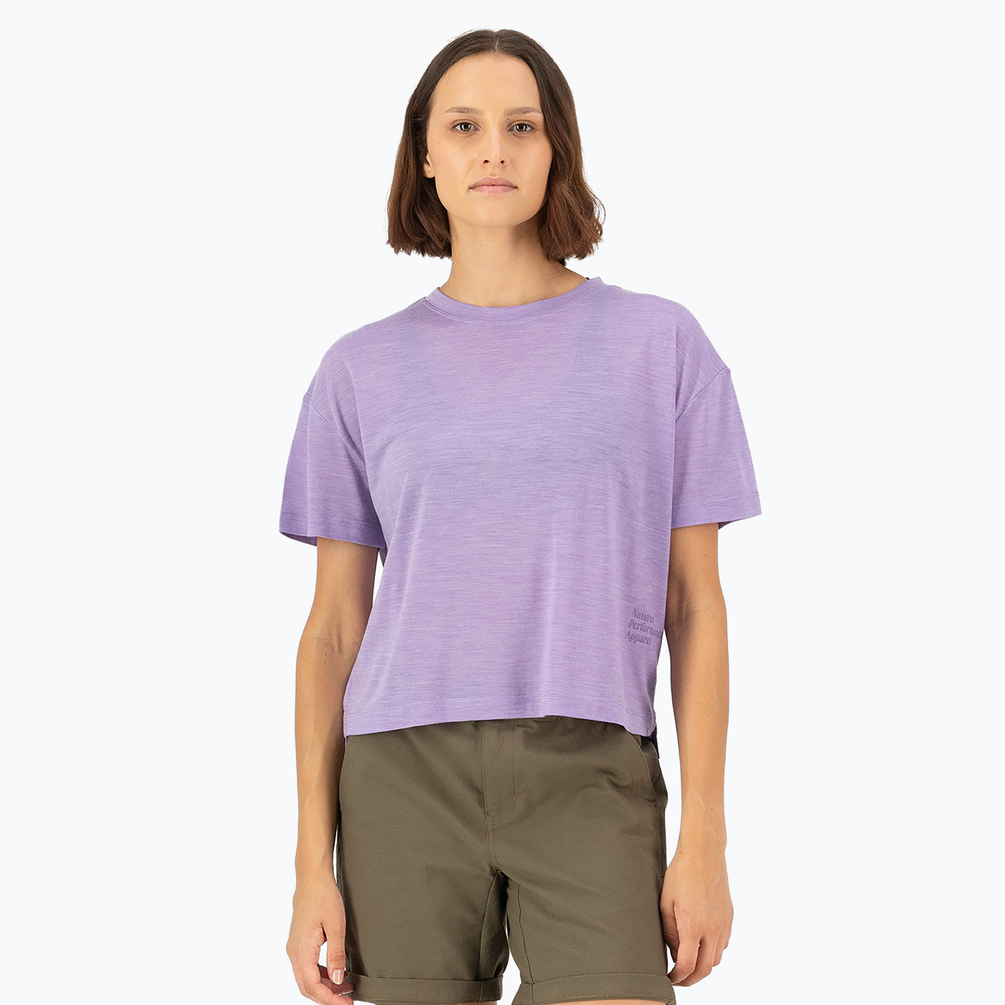 Women's thermal T-shirt Mons Royale Zephyr Tencel Boxy lupin (XS)