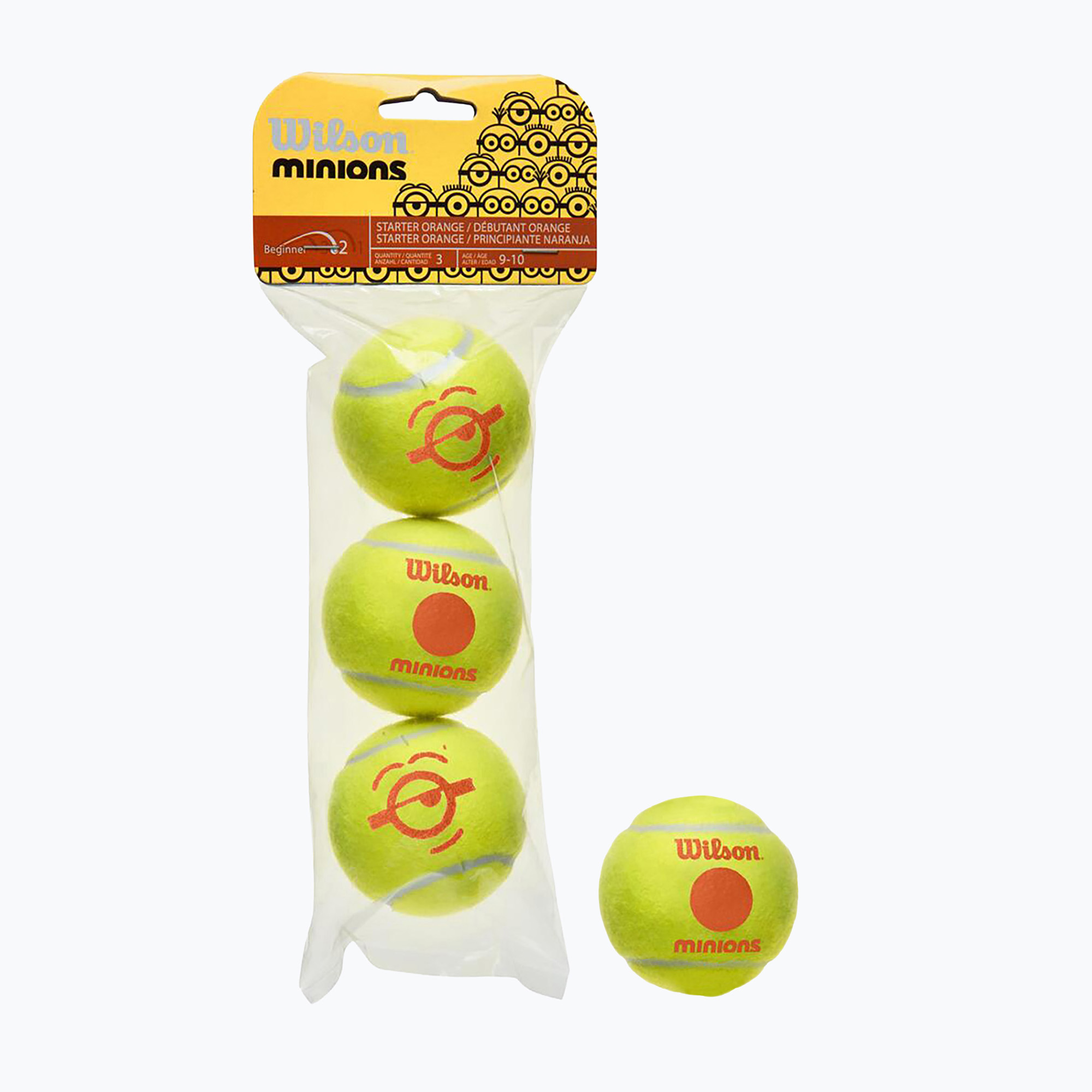 Wilson Minions Stage 2 children's tennis balls 3 pcs yellow WR8202601