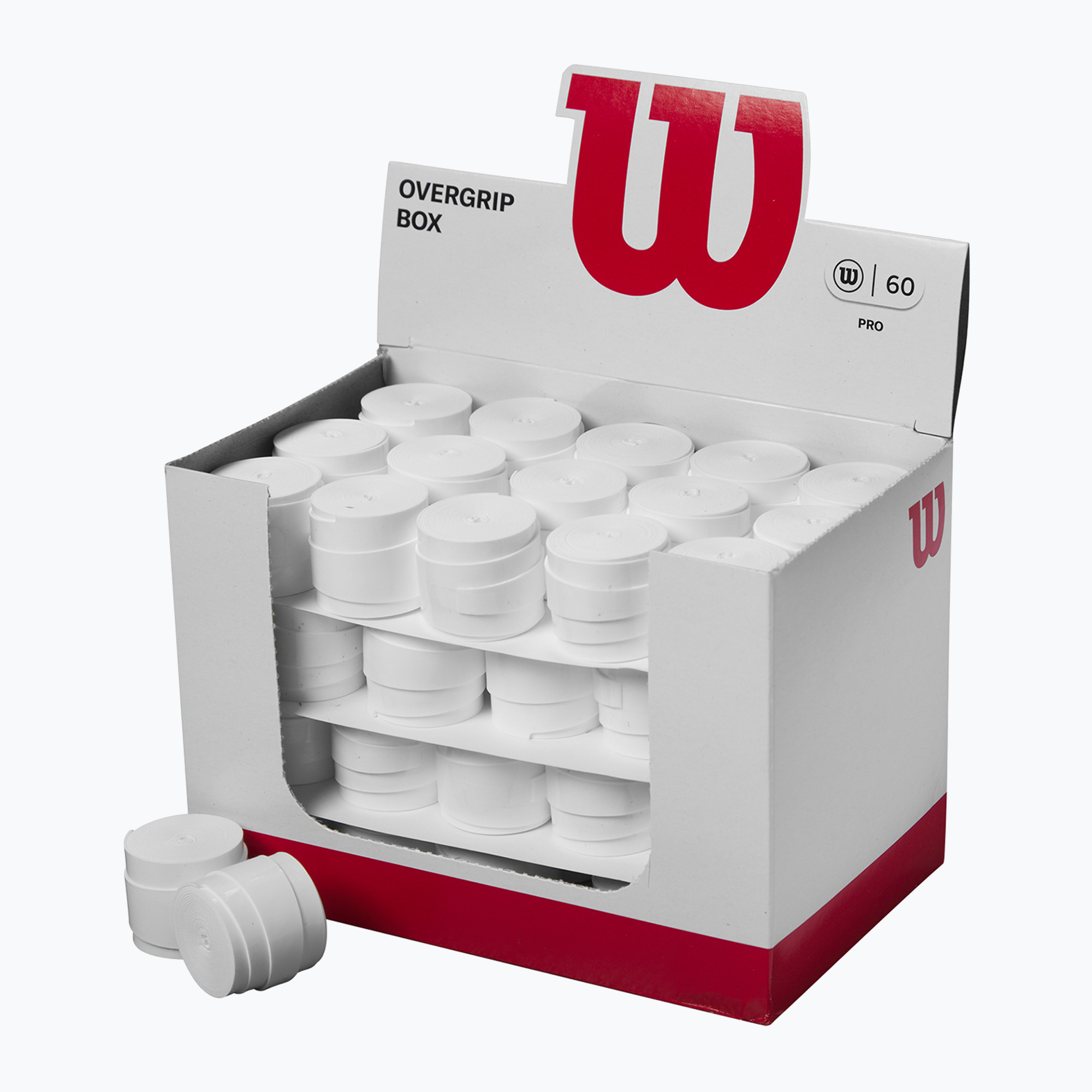 Owijki do rakiet tenisowych Wilson Pro Overgrip 60 szt. white 