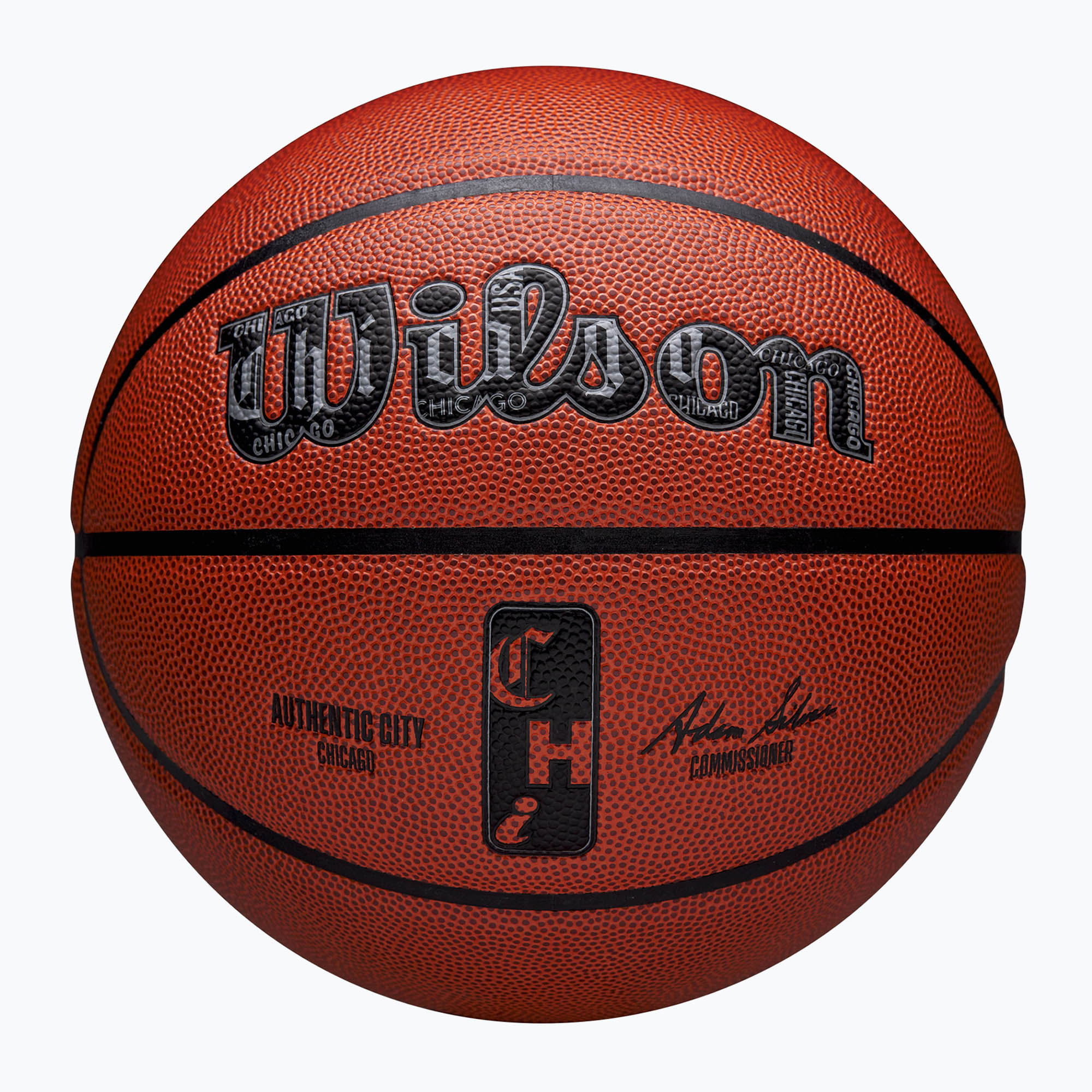 Piłka do koszykówki Wilson NBA Authentic City Chicago brown rozmiar 7 