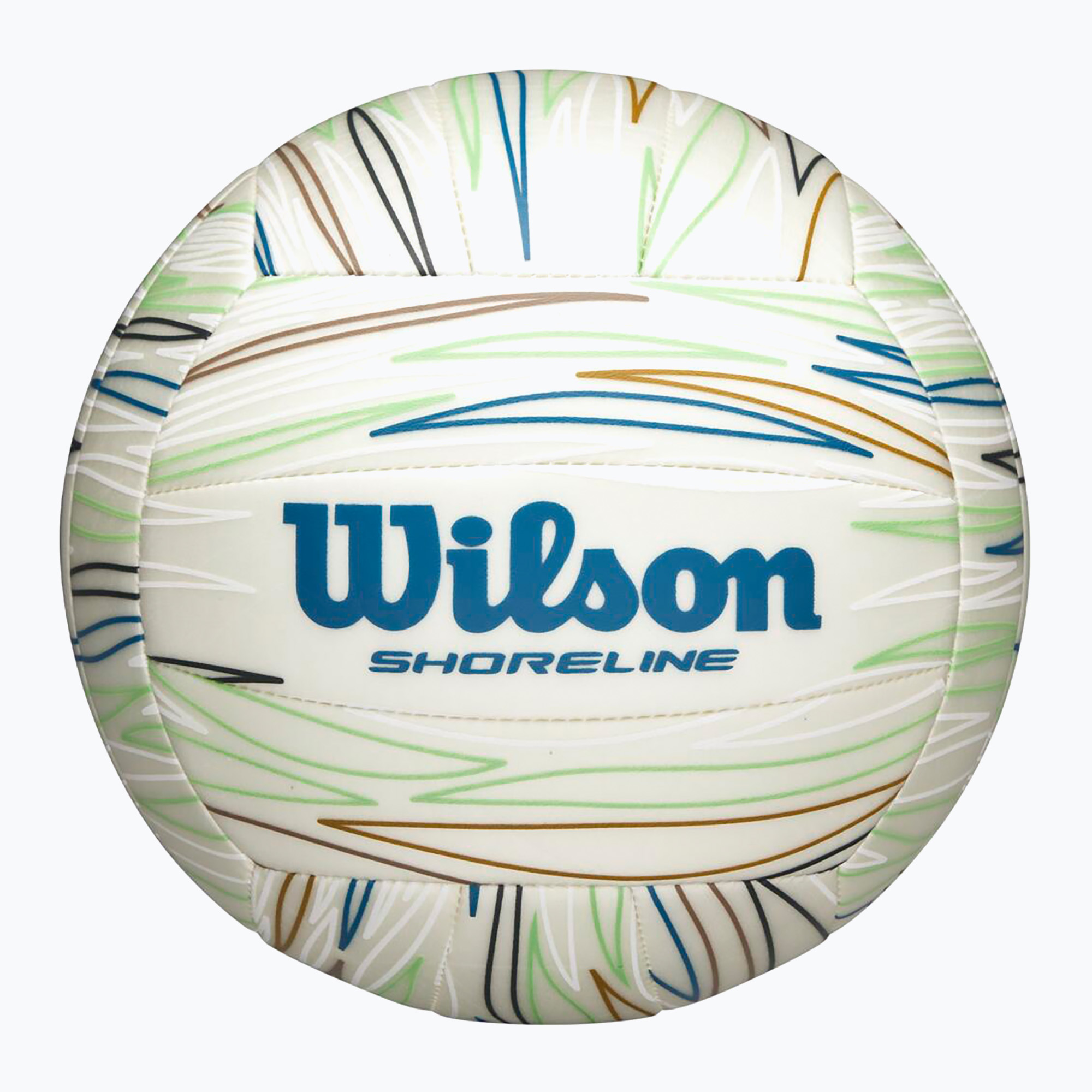 Lopta na plážový volejbal Wilson Shoreline Gen white/blue veľkosť 5
