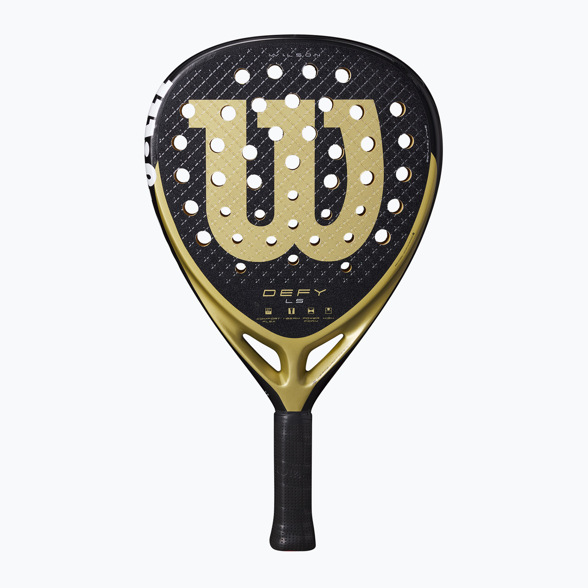 Rachetă de padel Wilson Defy LS black/ gold (Defy LS Padel WR173811)