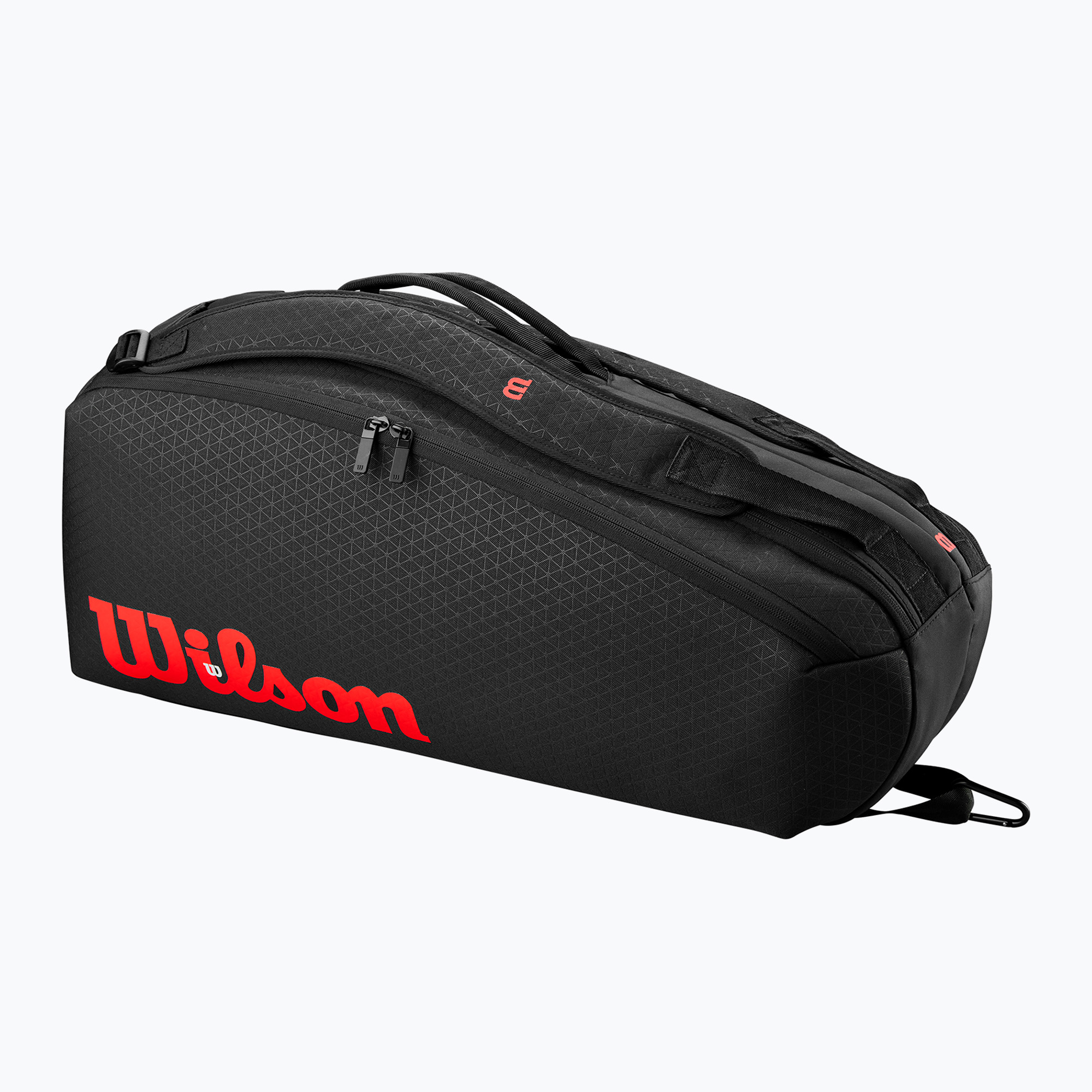 Tennis bag Wilson Clash V3 Super Tour 6PK black/ infrared (76 x 21 x 50 cm)