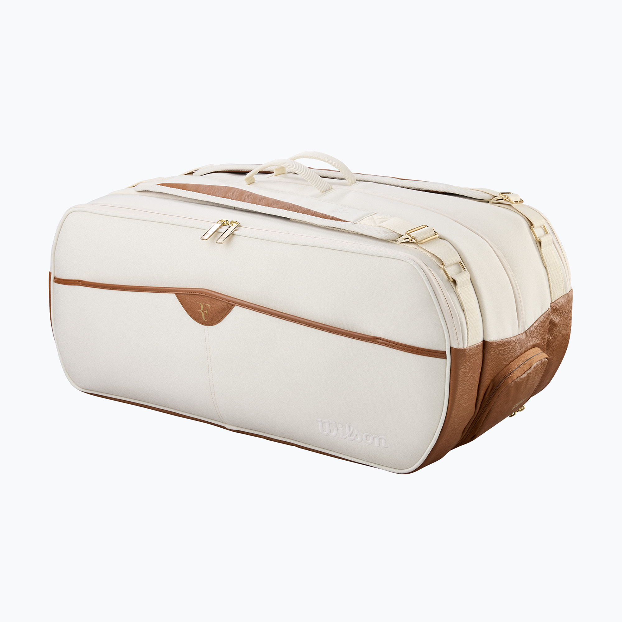 Geantă de tenis Wilson Roger Federer Lawn Tournament 15Pk cream