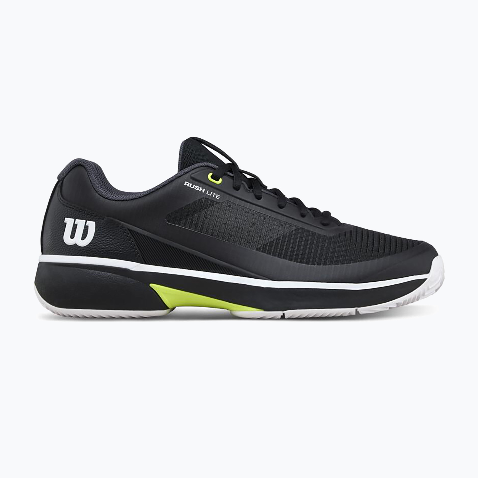 Buty do tenisa męskie Wilson Rush Lite 5 Clay black/white/safety yellow 