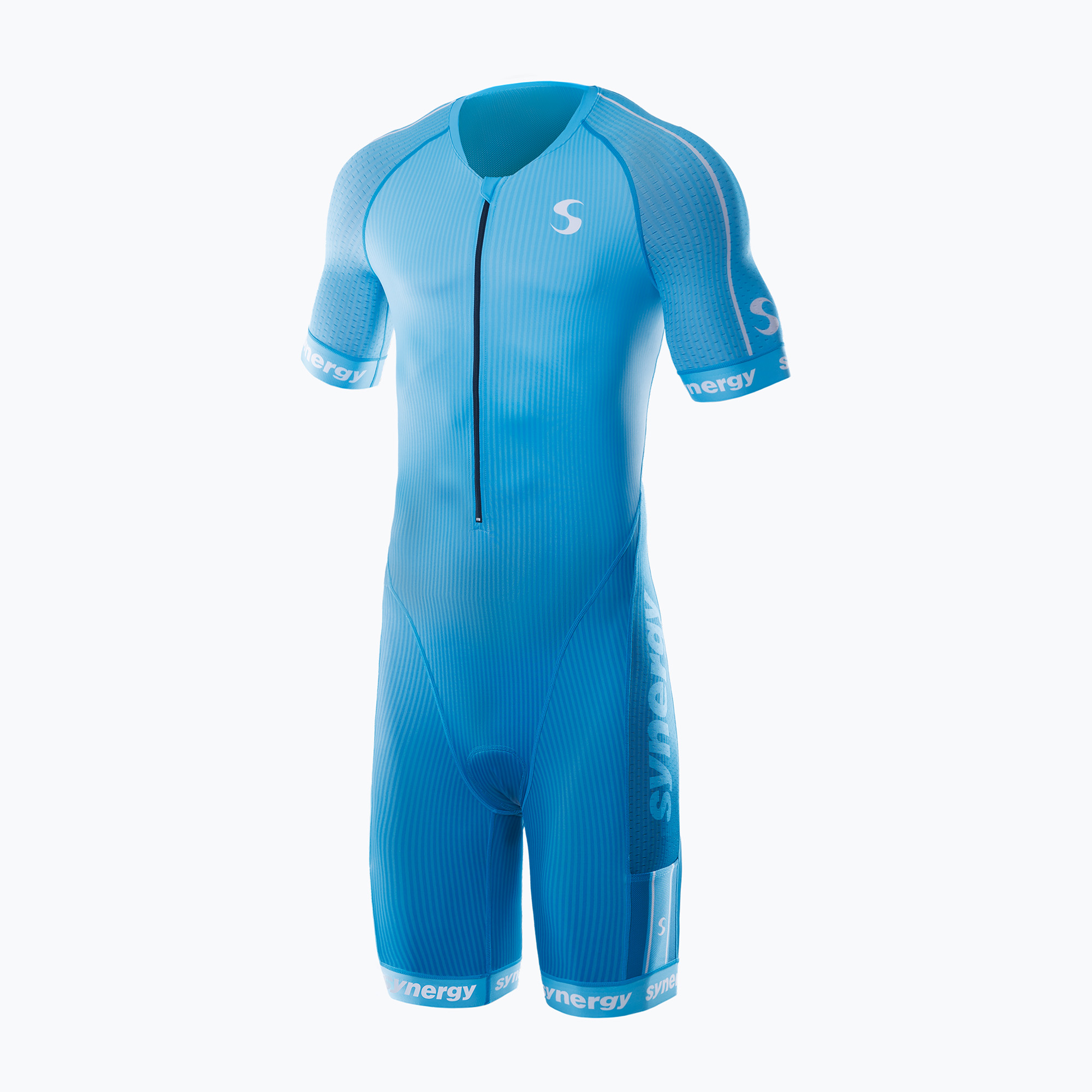 Pánsky triatlonový oblek Synergy Elite Short Sleeve Trisuit cobalt blue