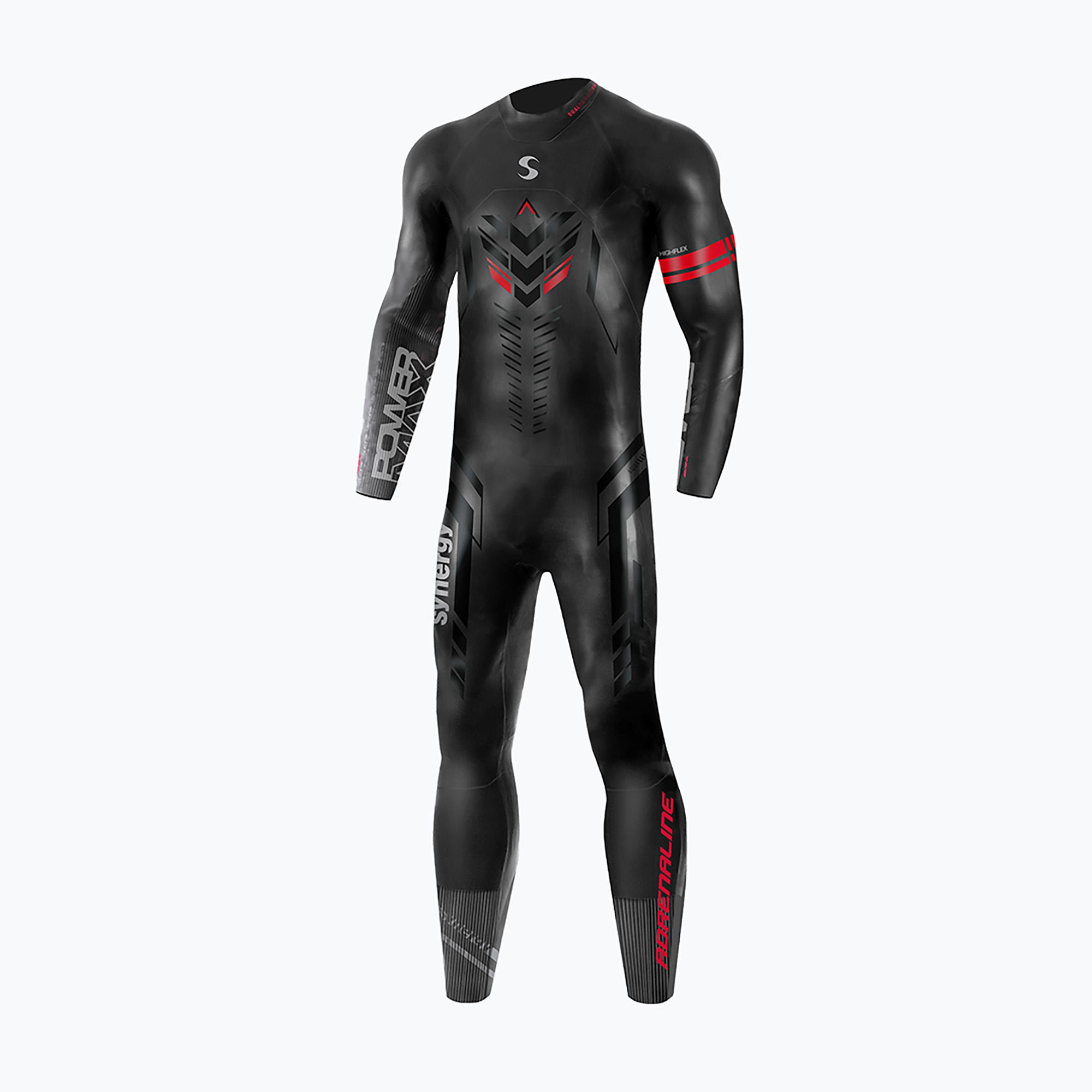 Pianka triathlonowa męska Synergy Adrenaline Full Sleeve 5 mm black/red 