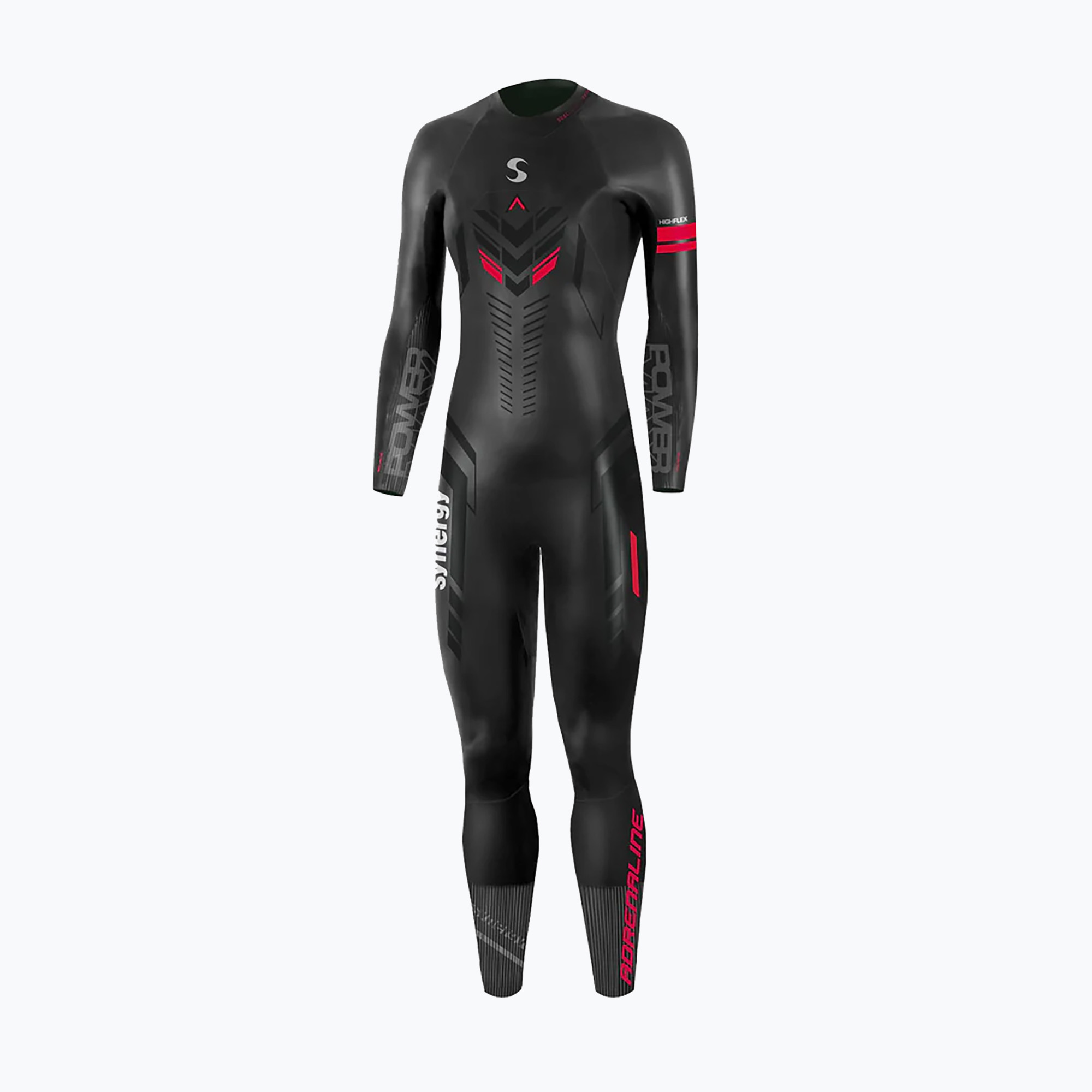 Pianka triathlonowa damska Synergy Adrenaline Full Sleeve 5 mm black/red 