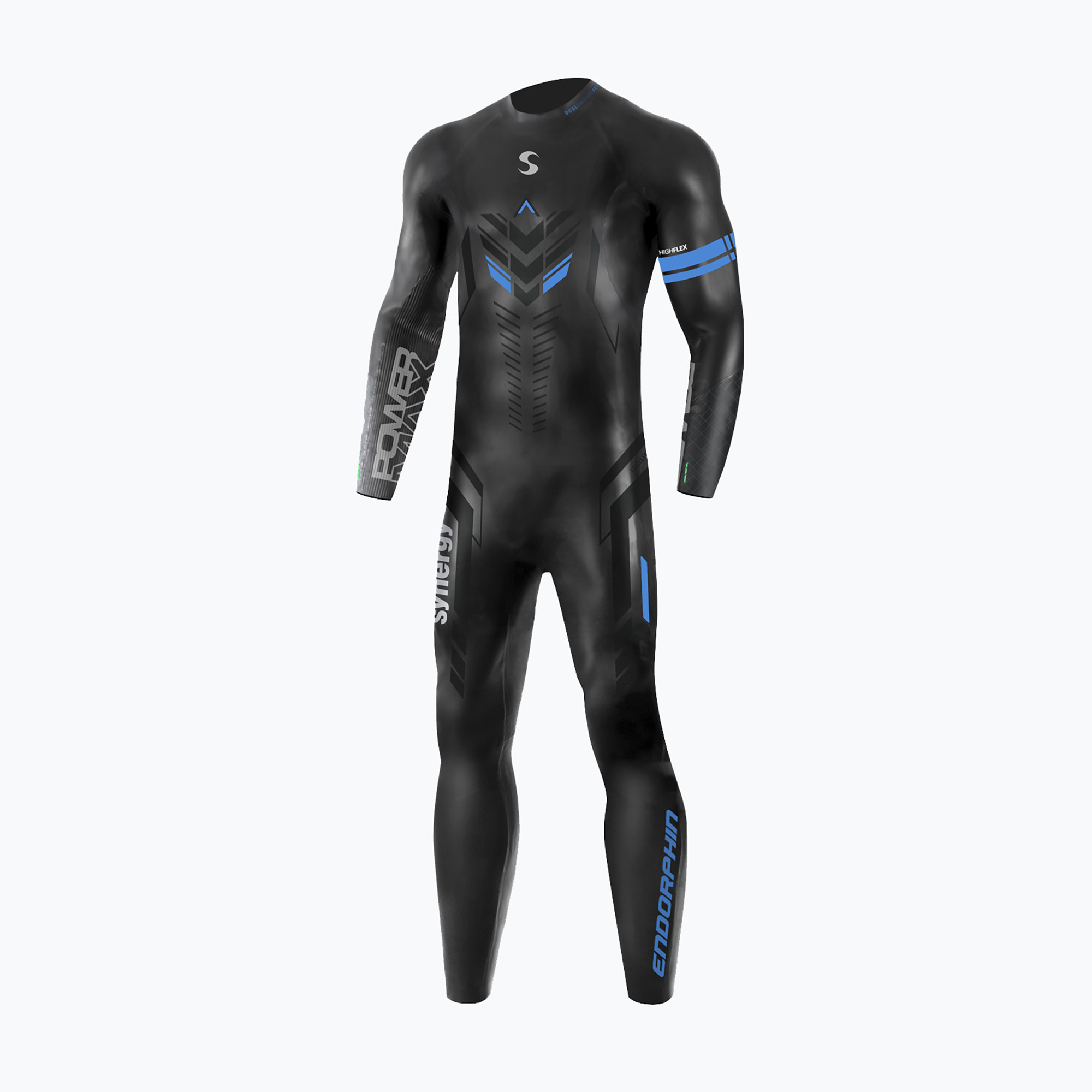 Pianka triathlonowa męska Synergy Endorphin Full Sleeve 5/3 mm black/blue 