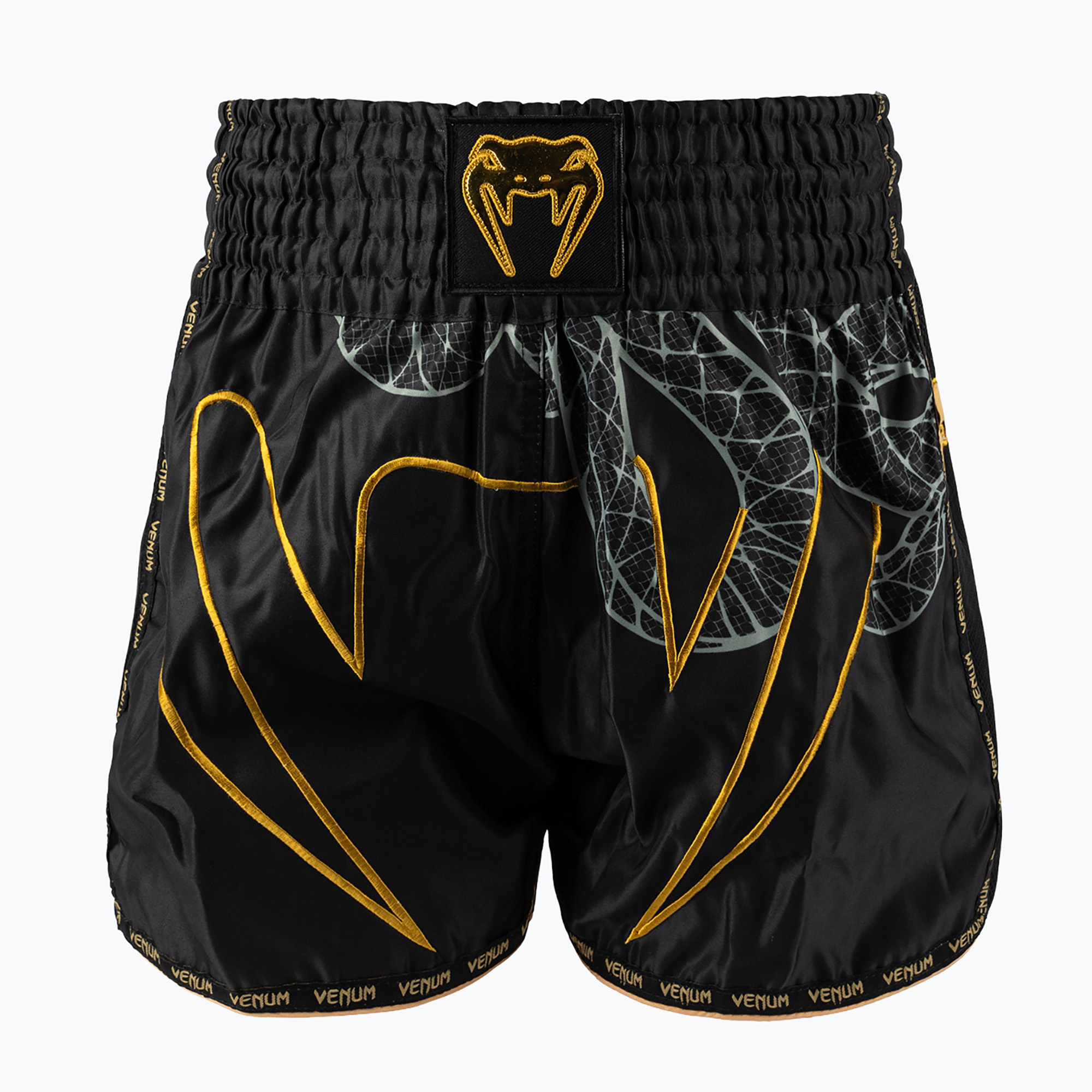 Spodenki treningowe męskie Venum Serpenti Muay Thai black/silver/gold 