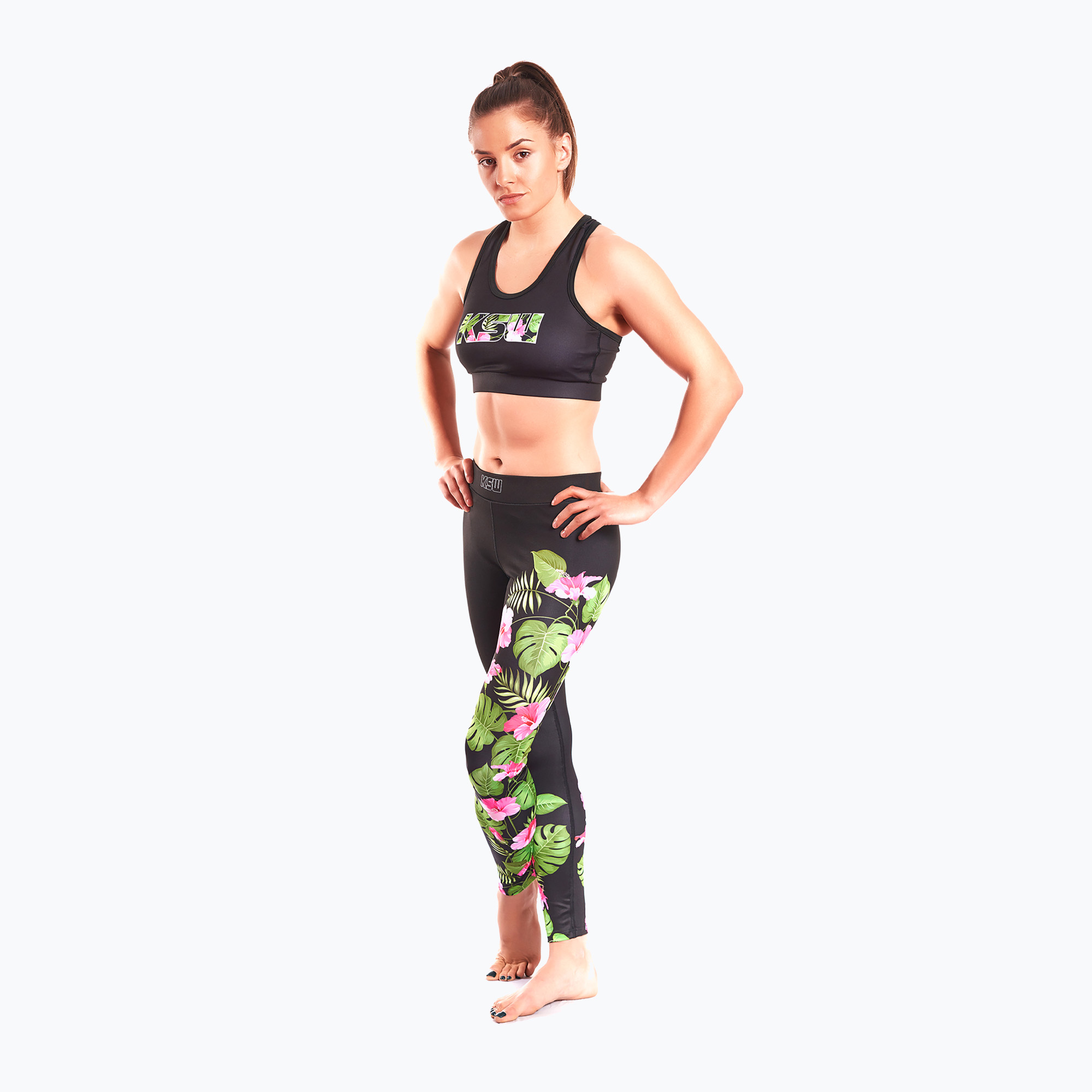 Women's leggings KSW Jungle black (L)